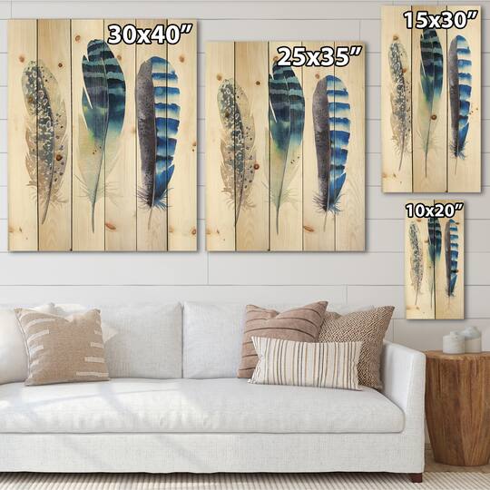 Designart - Colourful Boho Feathers I